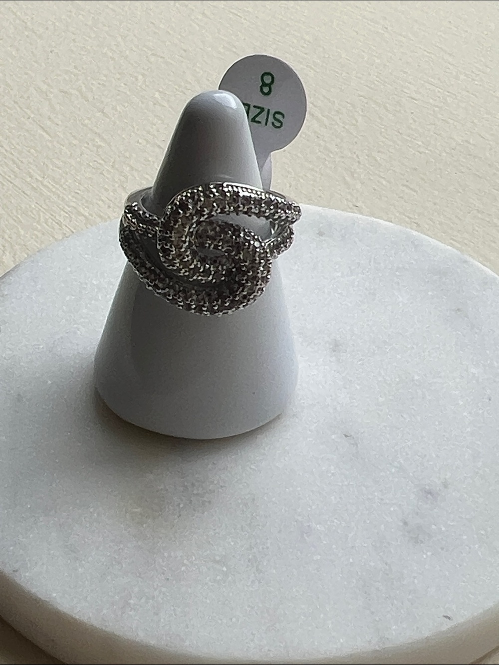 Bp Pavé Crystal Knot Ring in Silver Tone - Women Jewelry